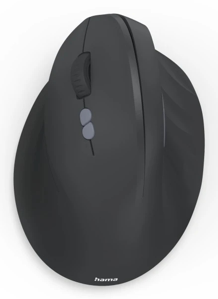 Hama Vertikale ergonomische Linkshänder-Maus EWM-600L Multi Device 1.800 dpi Schwarz