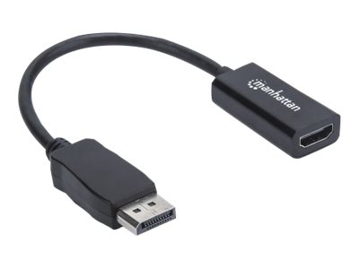 MANHATTAN  passiver DisplayPort auf HDMI Adapter DisplayPort-Stecker auf HDMI-Buchse schwarz Kabellaenge 15,4cm