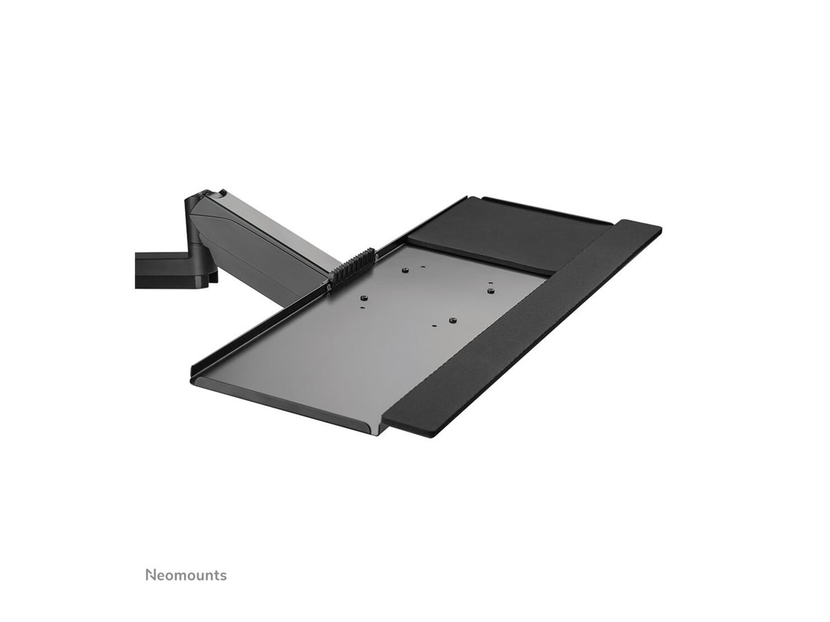 NEOMOUNTS desk mounted sit-stand workstation Screen Keyboard & Mouse