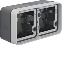 Berker AP-Gehäuseunterteil 6719323515 2fach waagerecht lichtgrau Berker AP-Gehäuseunterteil 6719323515 2fach waagerecht lichtgrau