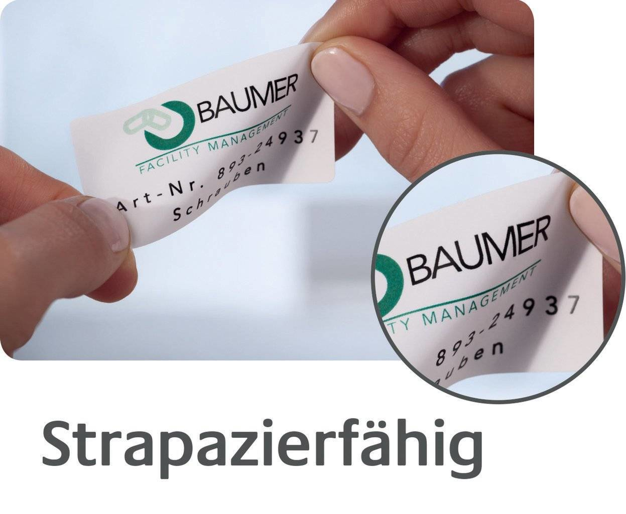 AVERY Zweckform FolienKraftklebeEtiketten L614020 weiss 45,7 x 25,4 mm, 20 Blatt