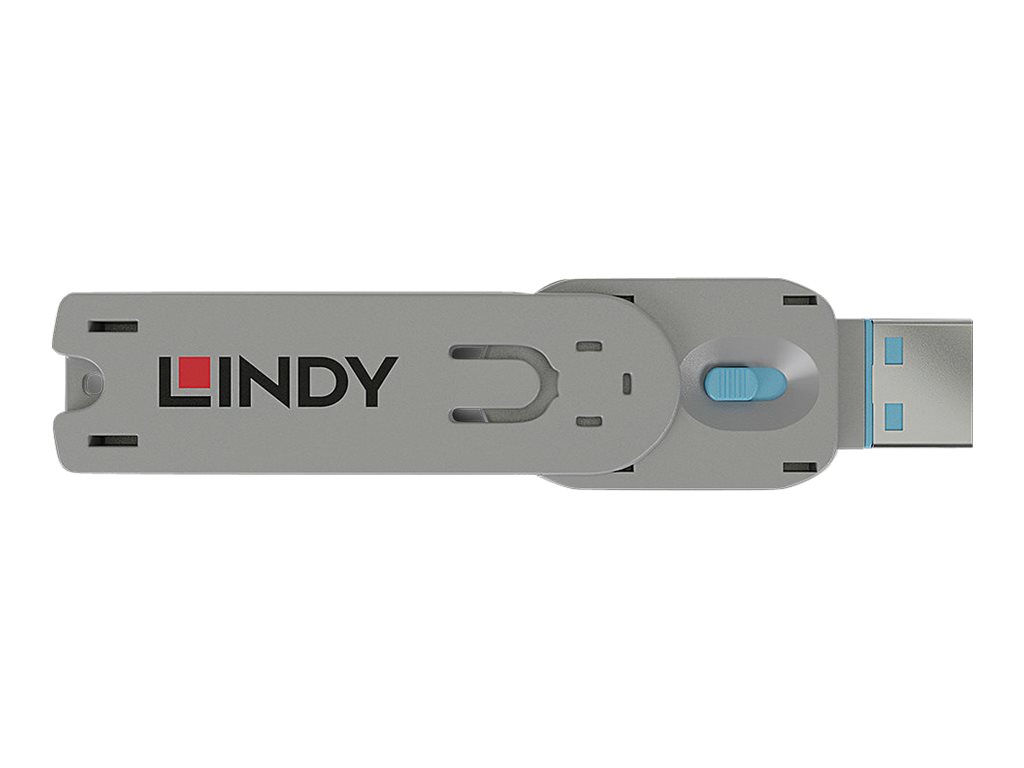 LINDY Schluessel USB Port Schloss blau