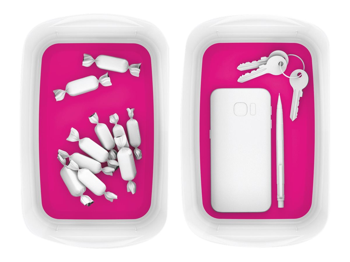 LEITZ MyBox Aufbewahrungsbox 3,0 l perlweiss/pink 24,6 x 16,0 x 9,8 cm LEITZ MyBox Aufbewahrungsbox 3,0 l perlweiss/pink 24,6 x 16,0 x 9,8 cm