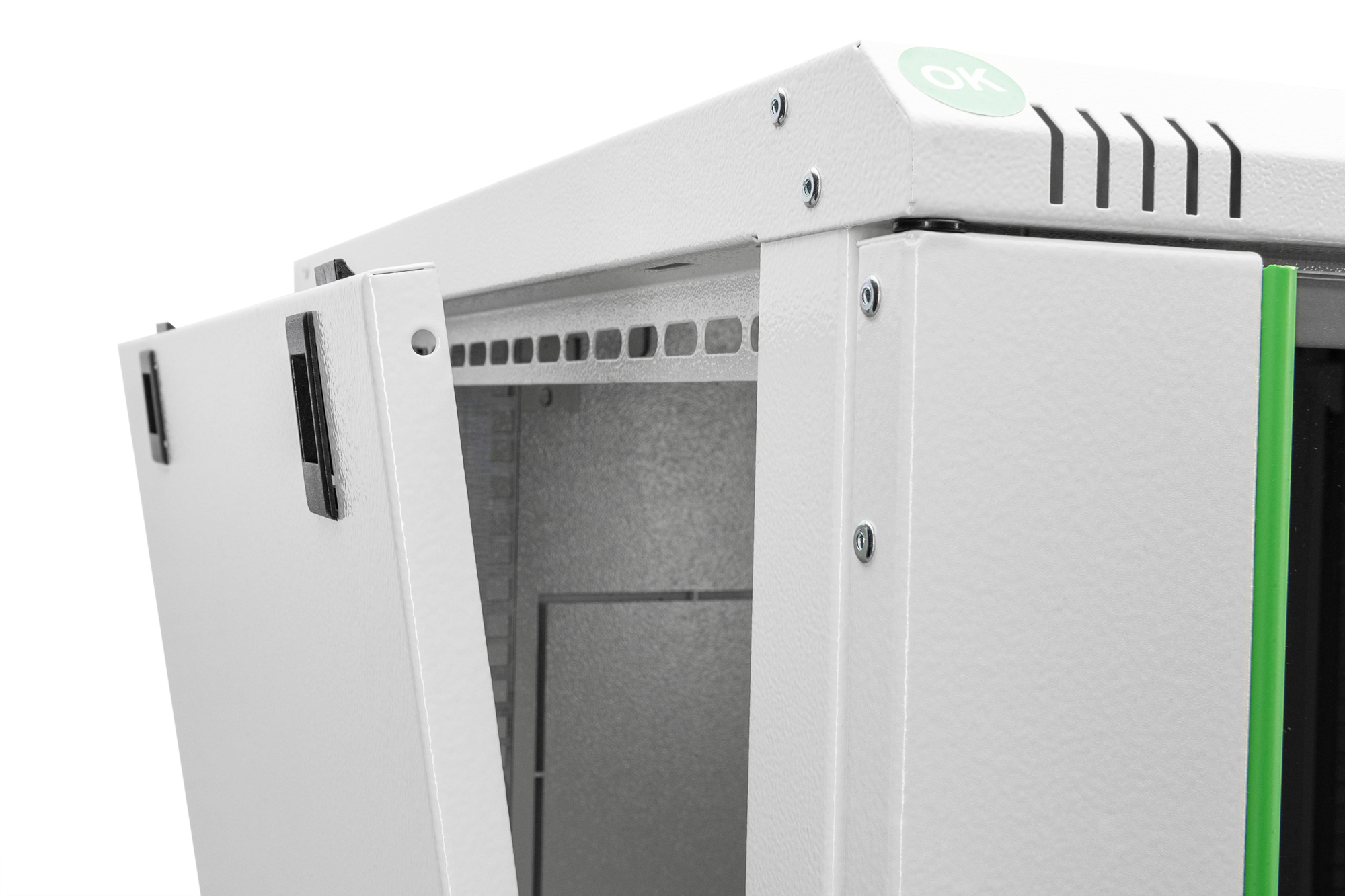 DIGITUS 12HE Wandgehaeuse Dynamic Basic 638 40x600x600mm Farbe Grau RAL 7035 inkl. hinterer Profilschienen