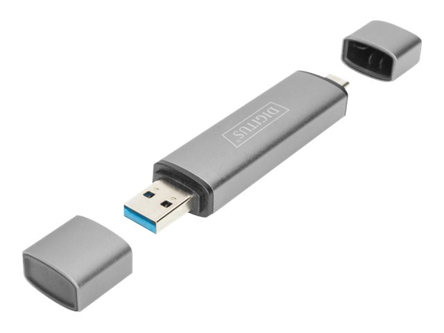 DIGITUS Multi-microSD, SD-Kartenleser silber