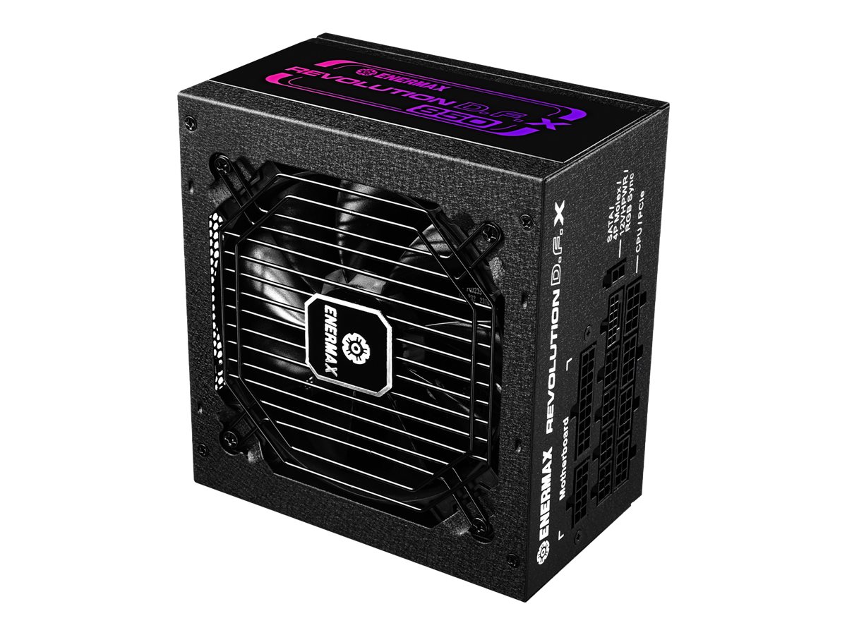ENERMAX Revolution D.F. X ARGB ATX3.0 PCI-e 5.0 PC Netzteil 850W 80Plus Gold Vollmodular 2X 12VHPWR Semi-Fanless