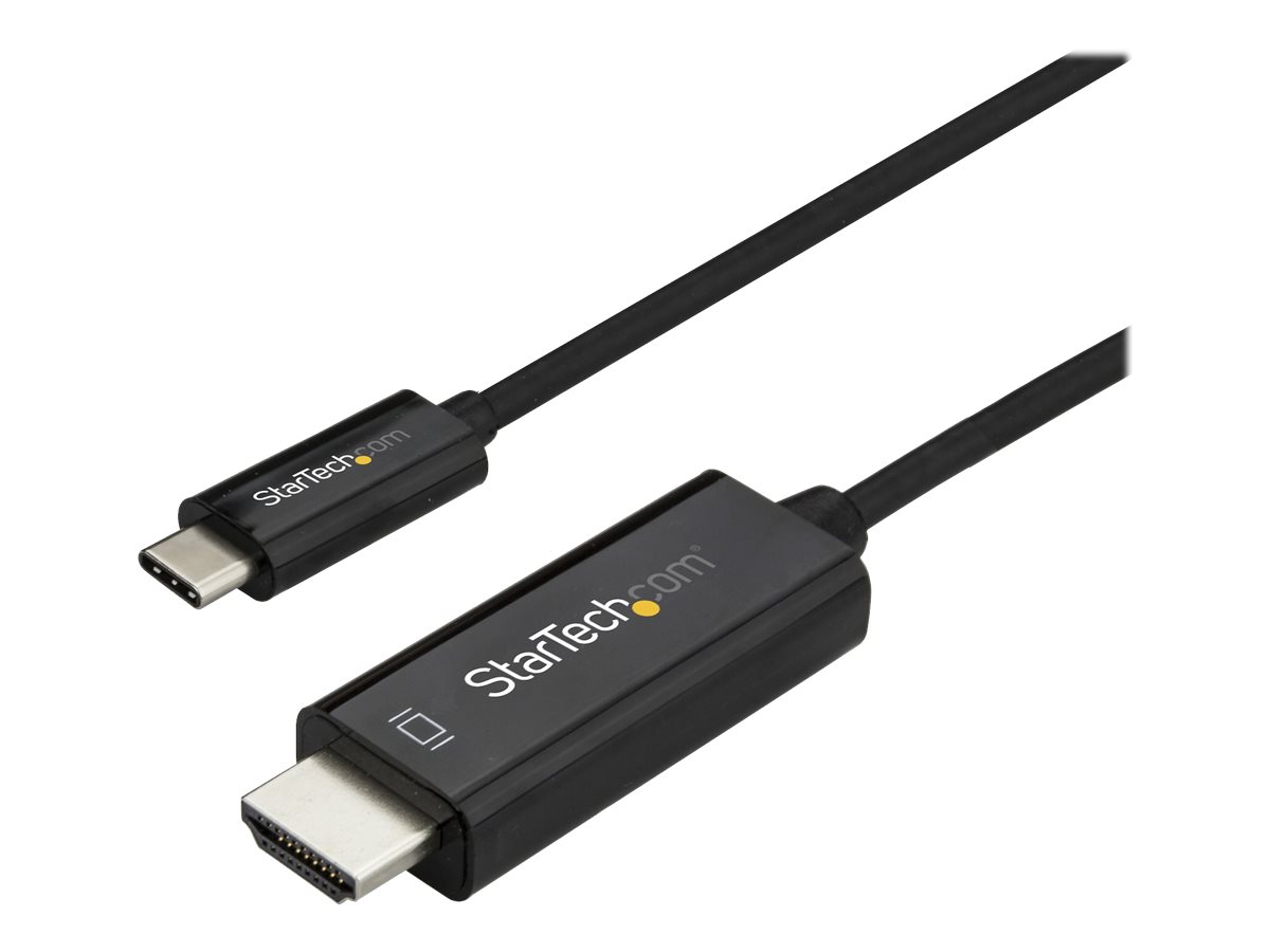 StarTech.com 2m USB-C auf HDMI Kabel - Monitorkabel - 4K bei 60Hz - USB Typ C zu HDMI Kabel - Schwarz - externer Videoadapter - VL100 - Schwarz