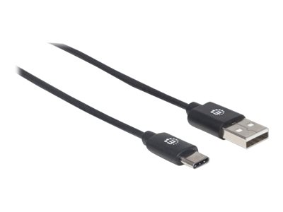 MANHATTAN USB C-Kabel 2.0 schwarz 0,5m Typ C-Stecker auf Typ A-Stecker 480 Mbit/s MANHATTAN USB C-Kabel 2.0 schwarz 0,5m Typ C-Stecker auf Typ A-Stecker 480 Mbit/s