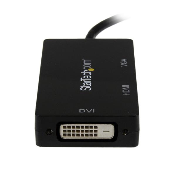 STARTECHCOM Travel AV Adapter 3in1 Mini DisplayPort to VGA DVI or HDMI Converter