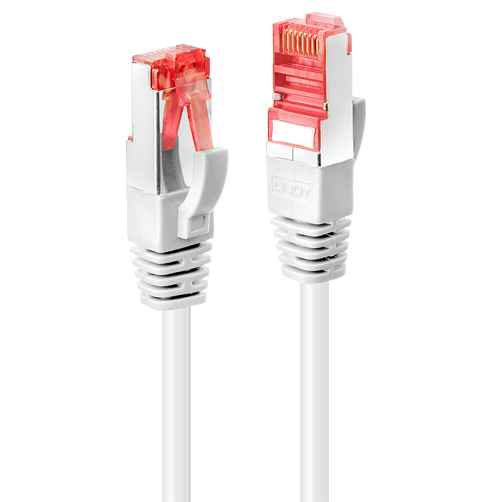 LINDY Cat.6 S/FTP Kabel, weiss, 1m Patchkabel