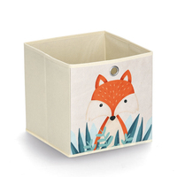 Zeller Spielzeugbox Fuchs 28 x 28 cm Beige