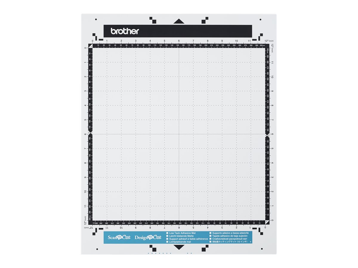 brother CAMATLOW12 Schneidematte fuer Schneideplotter leicht klebend 305 x 305 mm 12 x 12 Zoll fuer 0,1 0,3 mm dickes Material, 1 St