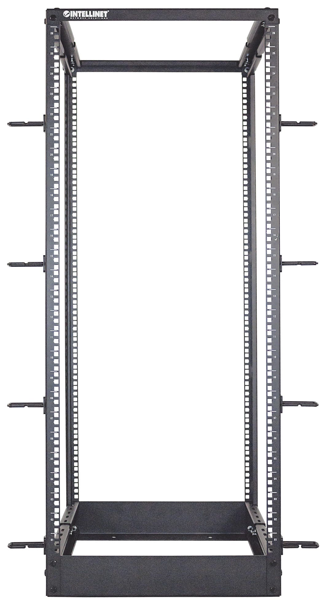 INTELLINET 48,3cm 19Zoll Laborgestell 26HE 4Pfosten HxBxT 1296 x 515 x 559mm unmontiert schwarz