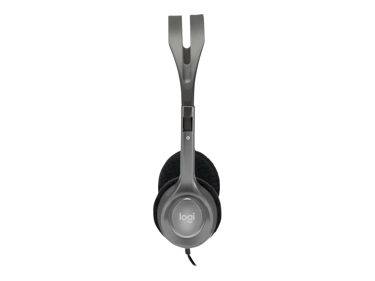 Logitech H110 Stereo Headset mit Mikrofon - kabelgebunden - grau