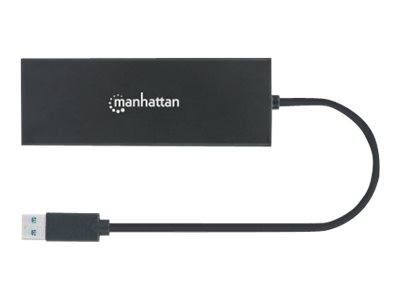 MANHATTAN USB 3.2 Gen 1 USB-A auf Dual-Monitor Multiport-Adapter HDMI VGA 2x USB-A Gigabit RJ45-Port Micro-USB-Ladeport