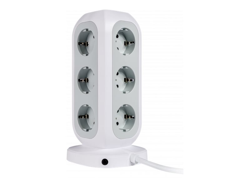 Verbatim EU-Steckdosenturm 11 Wechselstromsteckdosen mit 2 USB-C-/ und 2 USB-A