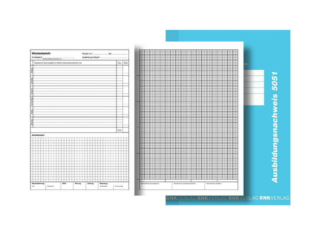 RNK-Verlag Ausbildungsnachweis, woechentliche/monatliche Eintragungen Formularbuch 5051 RNK-Verlag Ausbildungsnachweis, woechentliche/monatliche Eintragungen Formularbuch 5051