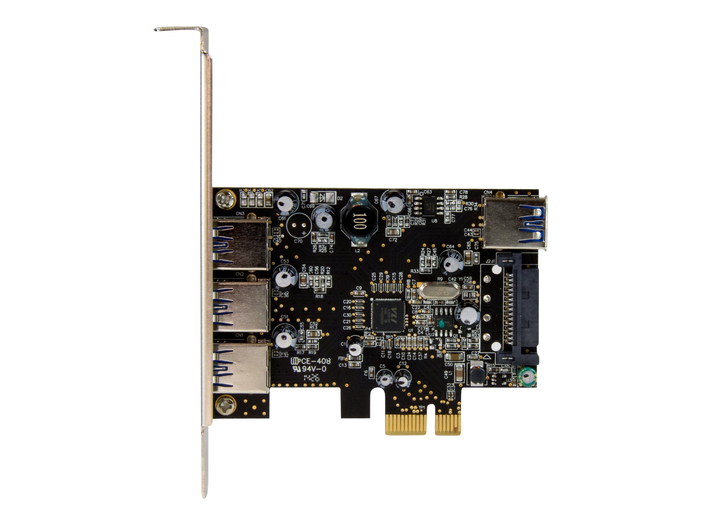 StarTech.com 4 Port PCI Express USB 3.0 Karte - 4-fach PCIe USB 3.0 Schnittstellenkarte - 3 Externe und 1 Interner Anschluss - USB-Adapter - PCIe 2.0 - USB 3.0 x 4