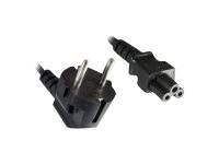 helos Netzanschlusskabel, Schutzkontaktstecker 90° auf C5, schwarz, 3,0m helos Netzanschlusskabel, Schutzkontaktstecker 90° auf C5, schwarz, 3,0m