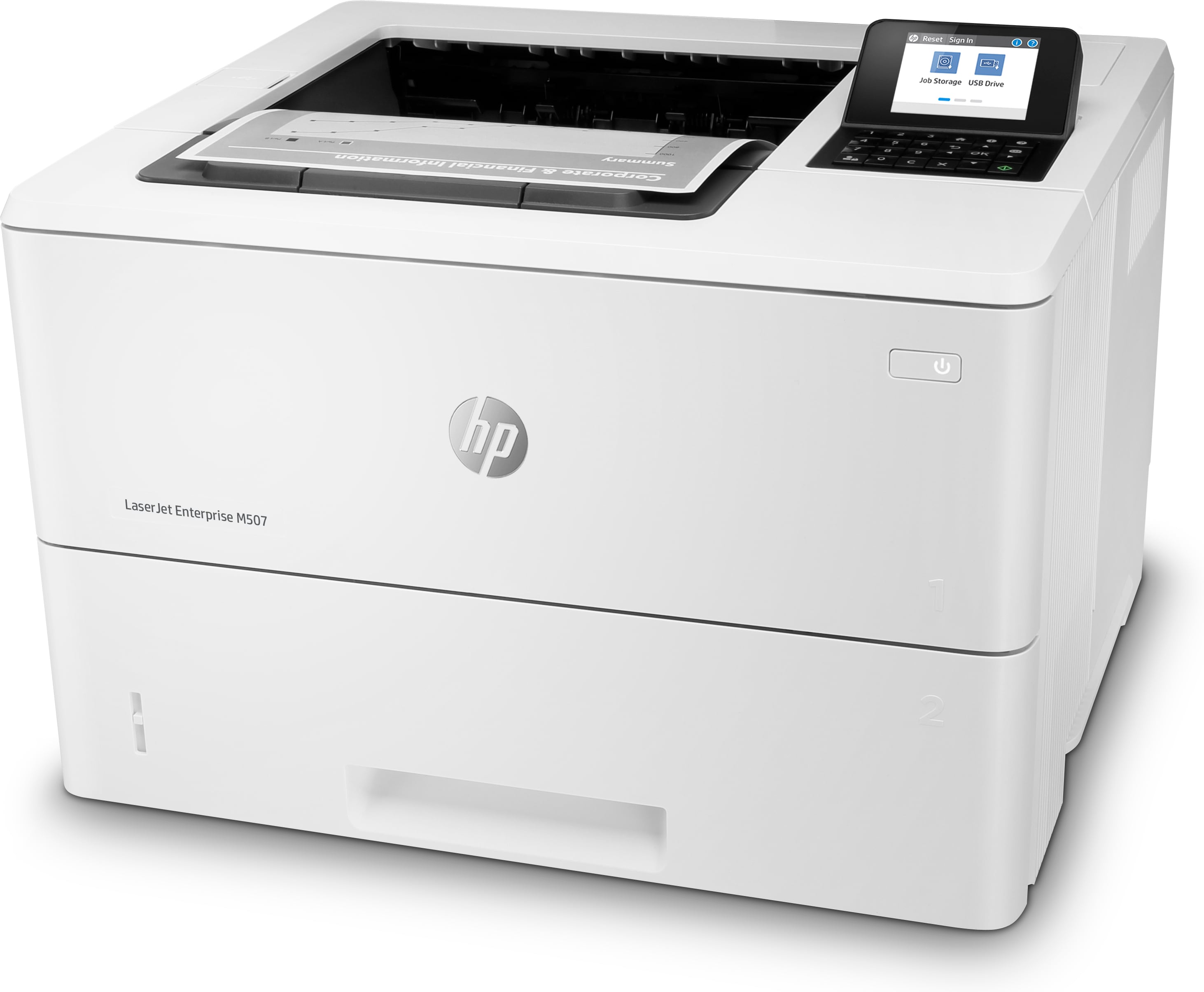 HP LaserJet Enterprise M507dn Printer Mono Duplex laser A4 1200x1200dpi 50ppm 650sheets USB LAN