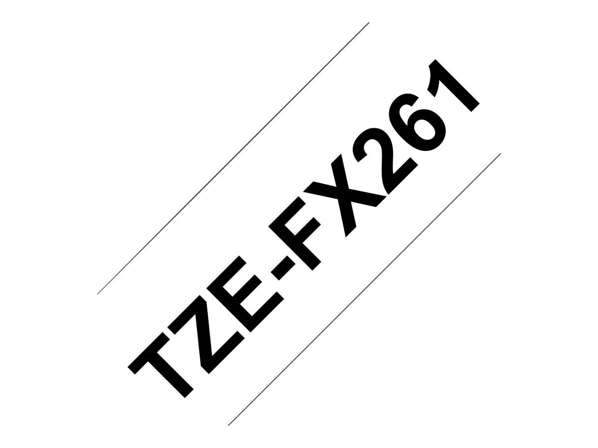 Schriftbandkassette Brother 36mm weiÃ/schwarz TZEFX261