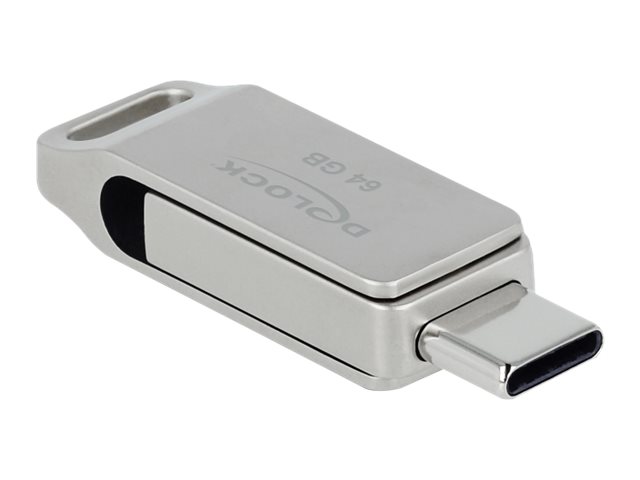 Delock USB 3.2 Gen 1 USB-C? + Typ-A Speicherstick 64 GB - Metallgeh?use