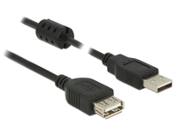 DELOCK Verlängerungskabel USB 2.0 Typ-A Stecker > USB 2.0 Typ-A Buchse 1,0 m schwarz DELOCK Verlängerungskabel USB 2.0 Typ-A Stecker > USB 2.0 Typ-A Buchse 1,0 m schwarz