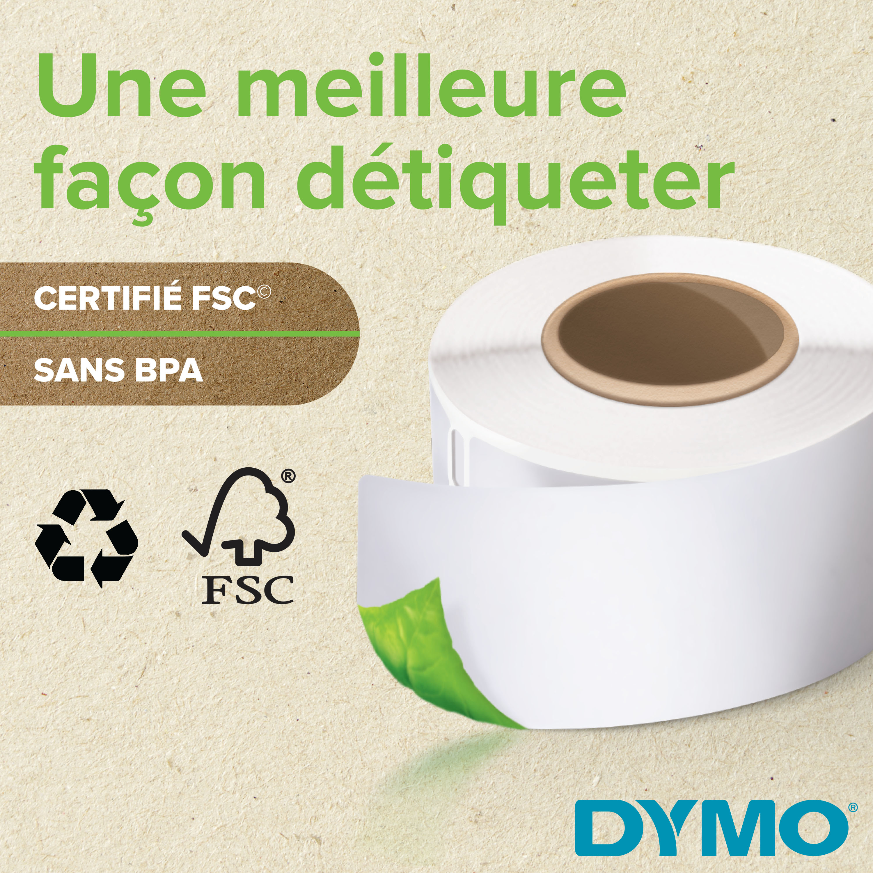 S0722550 DYMO 19x51mm WEISS