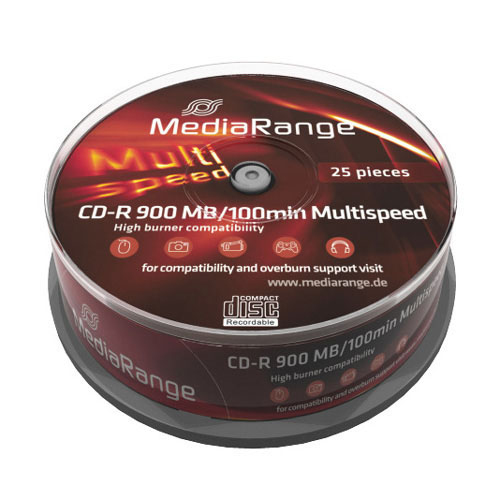 MEDIARANGE CDR100 900MB 48x 25 CB