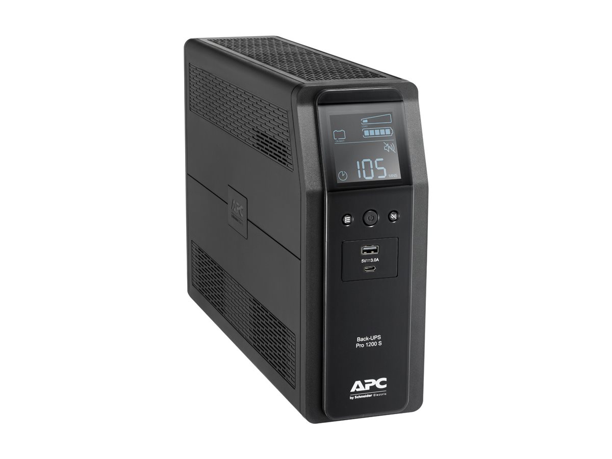 APC Back UPS Pro BR 1200VA Sinewave 8 Outlets AVR LCD interface