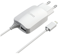 2GO Ladegeraet 12W Lightning 1x USB, Kabel 1,4m, weiss