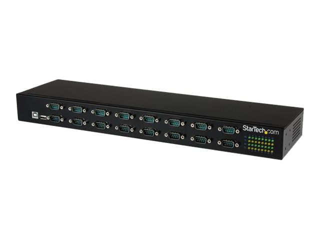 STARTECH.COM 16 Port USB zu Seriell Adpater Hub - USB zu RS232 Port Adapter mit Reihenschaltung - Rackmontage