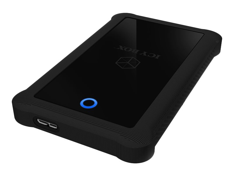 ICY BOX IB-233U3-B externes Gehaeuse fuer 6,35 cm 2,5 zoll SATA HDD/SSD unterstuetzt USB 3.0 und SATA III