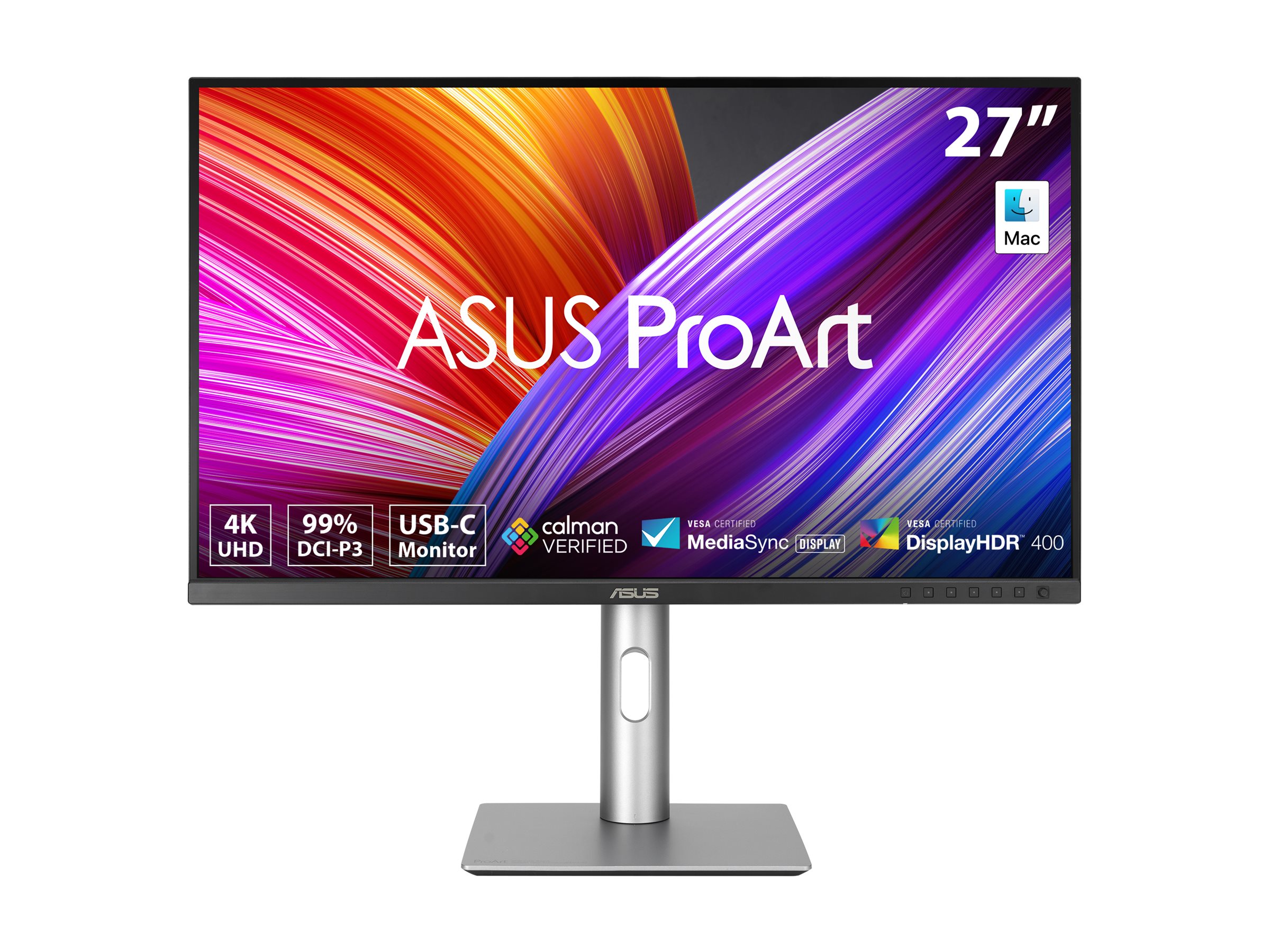 ASUS ProArt PA279CRV 68,58cm 27Zoll 4K UHD Monitor 16:9 IPS 3840x2160 ergonomic DisplayHDR 400 96W Speaker USB-C USB-Hub DP HDMI