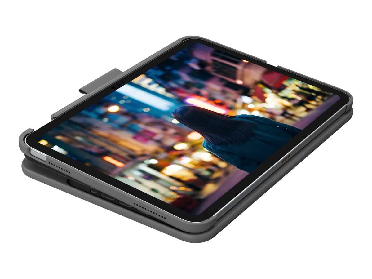 Logitech Slim Folio Tastatur-Case fuer iPad 10,9" (10.Gen) & A16- oxford grau