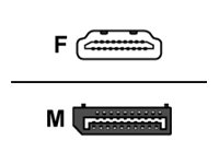 helos Adapterkabel, mini DisplayPort Stecker/ HDMI Buchse, PREMIUM 4K, silber helos Adapterkabel, mini DisplayPort Stecker/ HDMI Buchse, PREMIUM 4K, silber