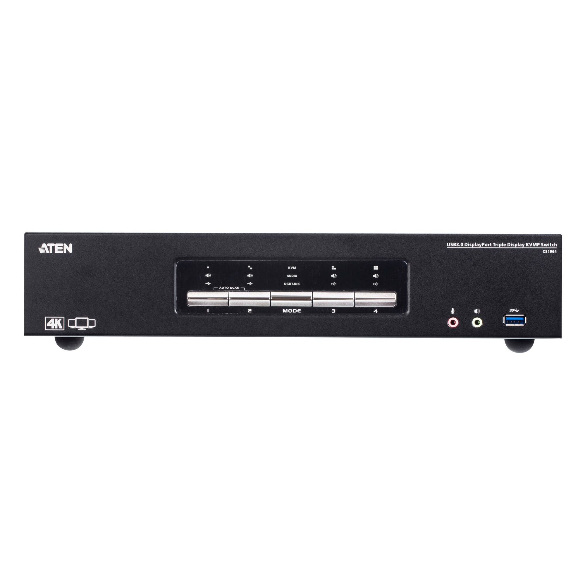 ATEN KVM Switch 4P USB30 4K DP Triple View KVMP S