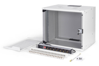 DIGITUS 48,26cm 19Zoll NetzwerkSet 9HE Wandgehaeuse und Zubehoer gr SOHO Pro Version unmontiert