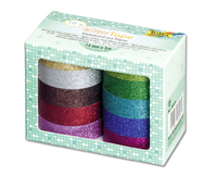 folia Glitter Tape Deko-Klebeband glaenzend 15,0 mm x 5,0 m 10 Rollen folia Glitter Tape Deko-Klebeband glaenzend 15,0 mm x 5,0 m 10 Rollen