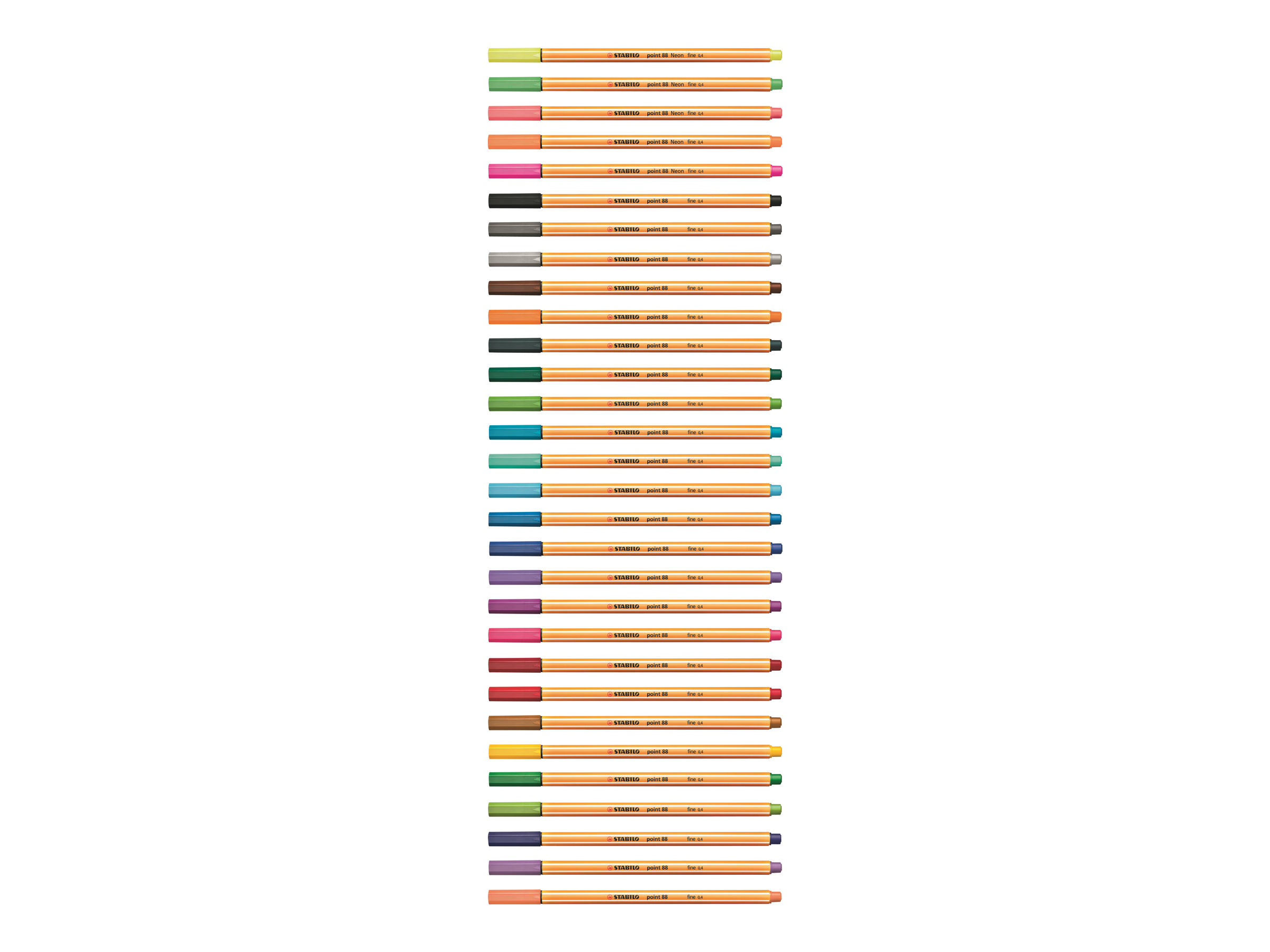 STABILO Point 88 Fineliner farbsortiert 0,4 mm, 30 St.