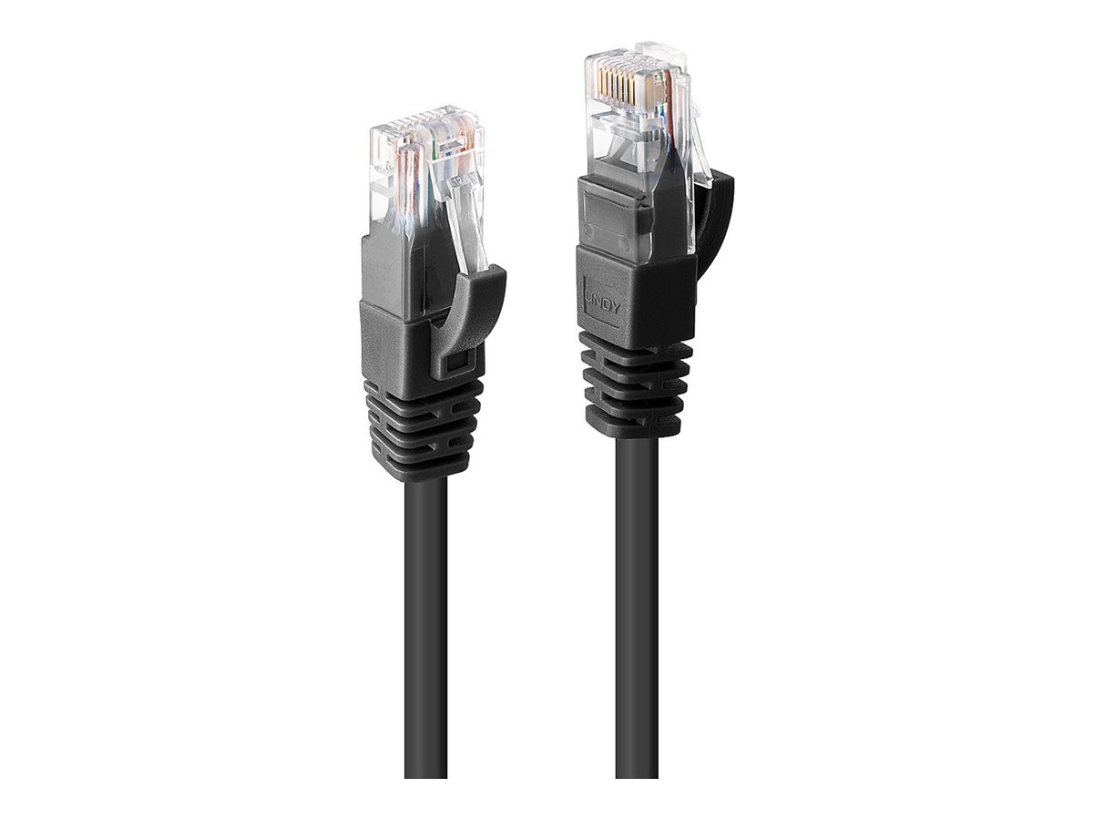 LINDY Cat.6 U/UTP Kabel, schwarz, 1m LINDY Cat.6 U/UTP Kabel, schwarz, 1m
