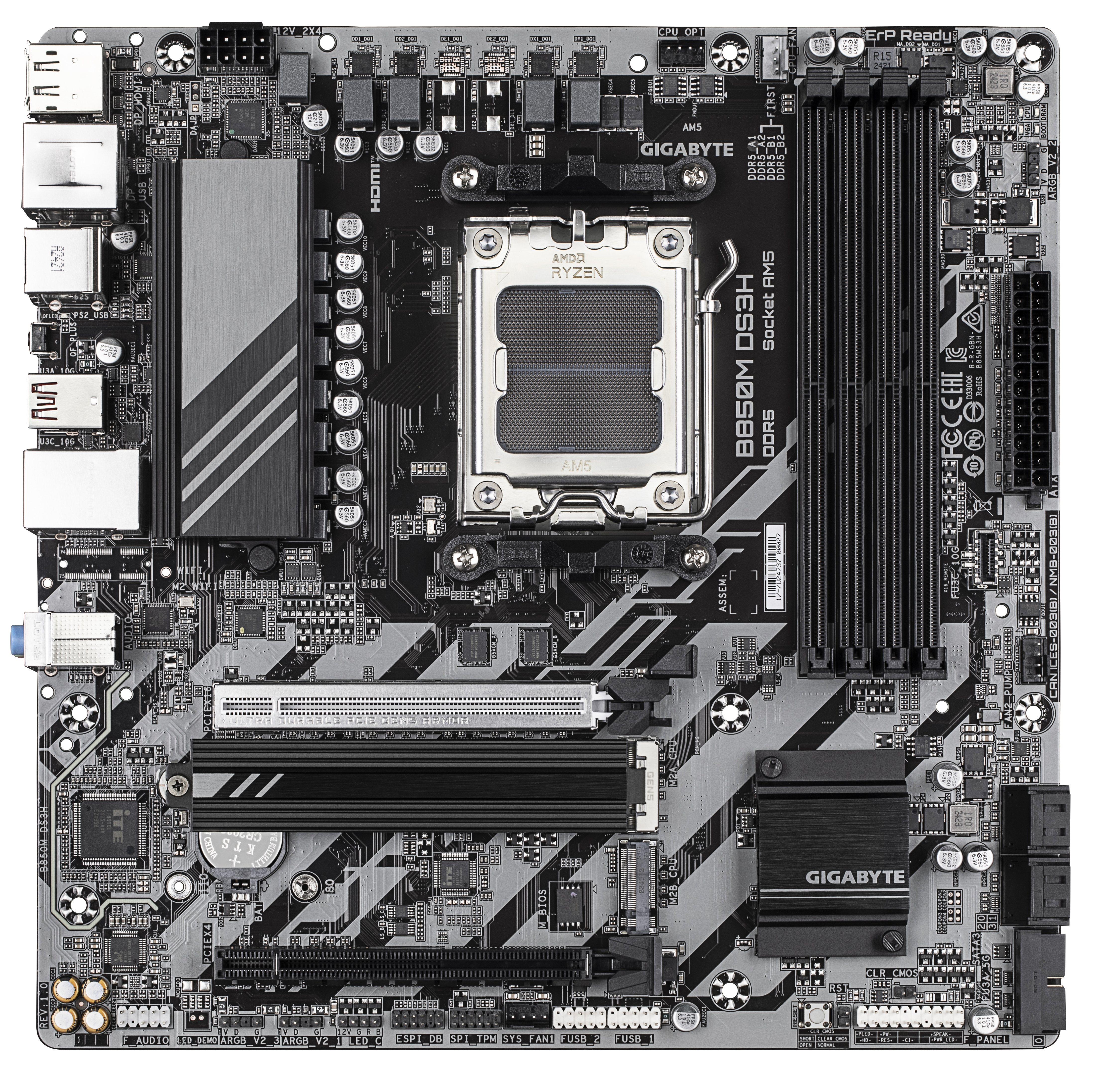GIGABYTE B850M DS3H AM5 MB 4xDDR5 4xSATA 2xM2