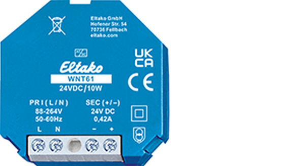 Eltako Weitbereichs-Schaltnetzteil WNT61-24VDC/10W