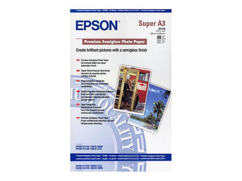 EPSON Fotopapier S041328 DIN A3+ seidenmatt 250 g/qm 20 Blatt