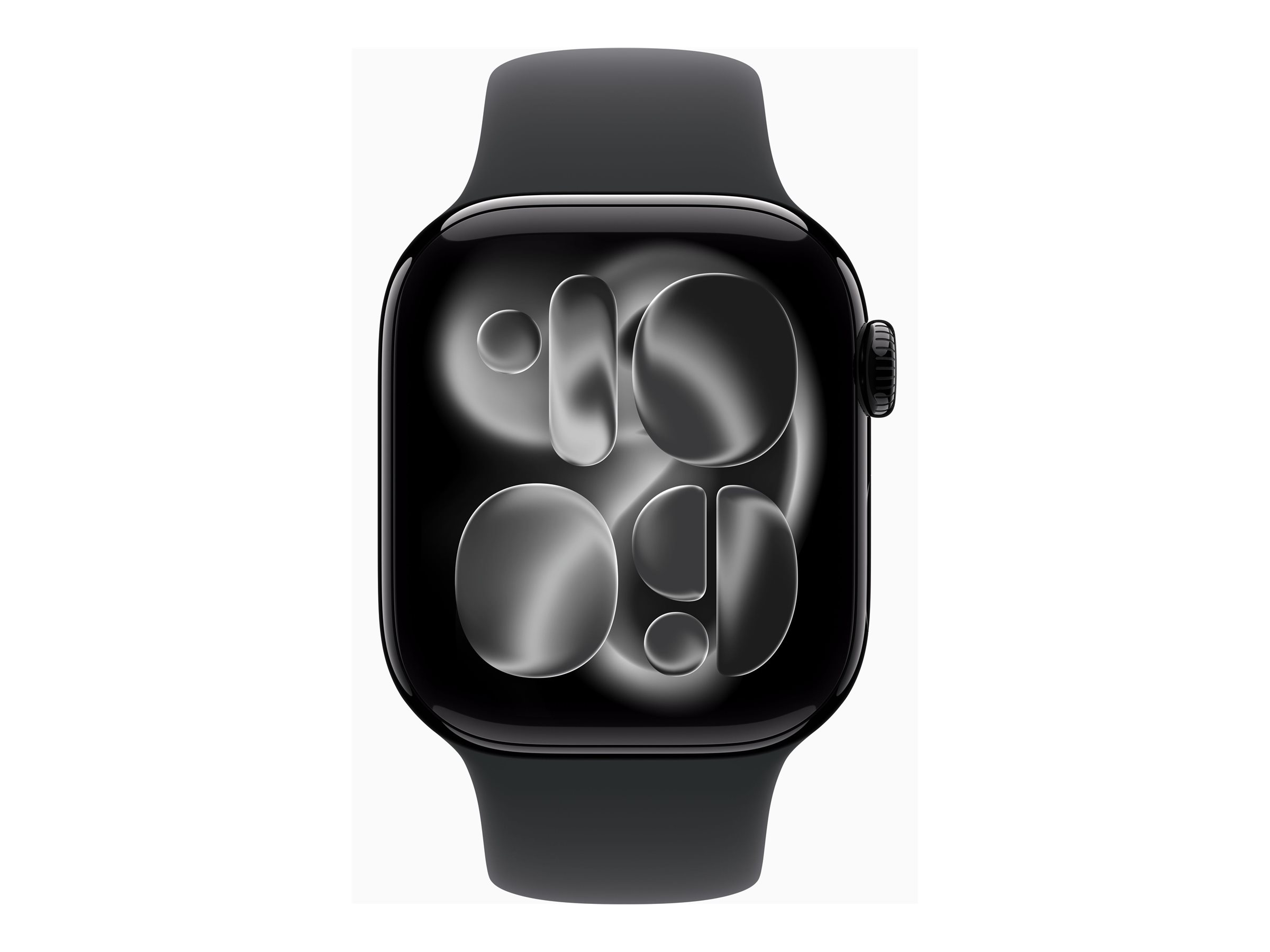 Apple Watch S11 Aluminium 42mm Diamantschwarz Sportband schwarz ML