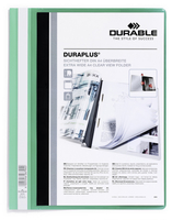 DURABLE Präsentationshefter DURAPLUS Kunststoff grün DIN A4 überbreit, 25 St