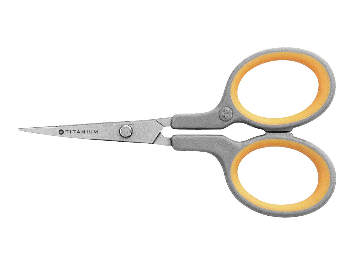 WESTCOTT Silhouettenschere TITANIUM Super grau-gelb 10,0 cm WESTCOTT Silhouettenschere TITANIUM Super grau-gelb 10,0 cm