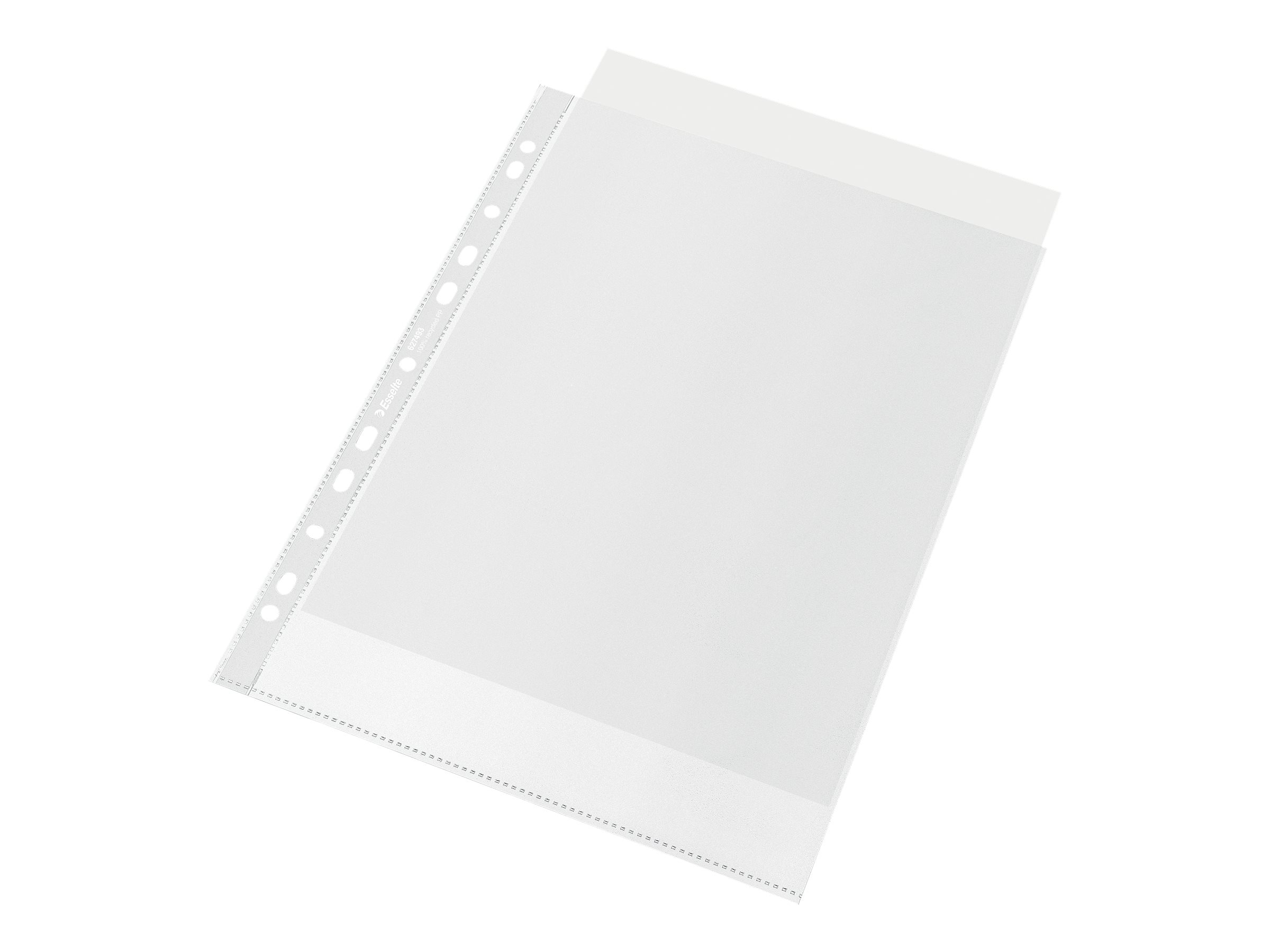 100 Esselte Prospekthuellen DIN A4 transparent genarbt 0,07 mm 100 Esselte Prospekthuellen DIN A4 transparent genarbt 0,07 mm