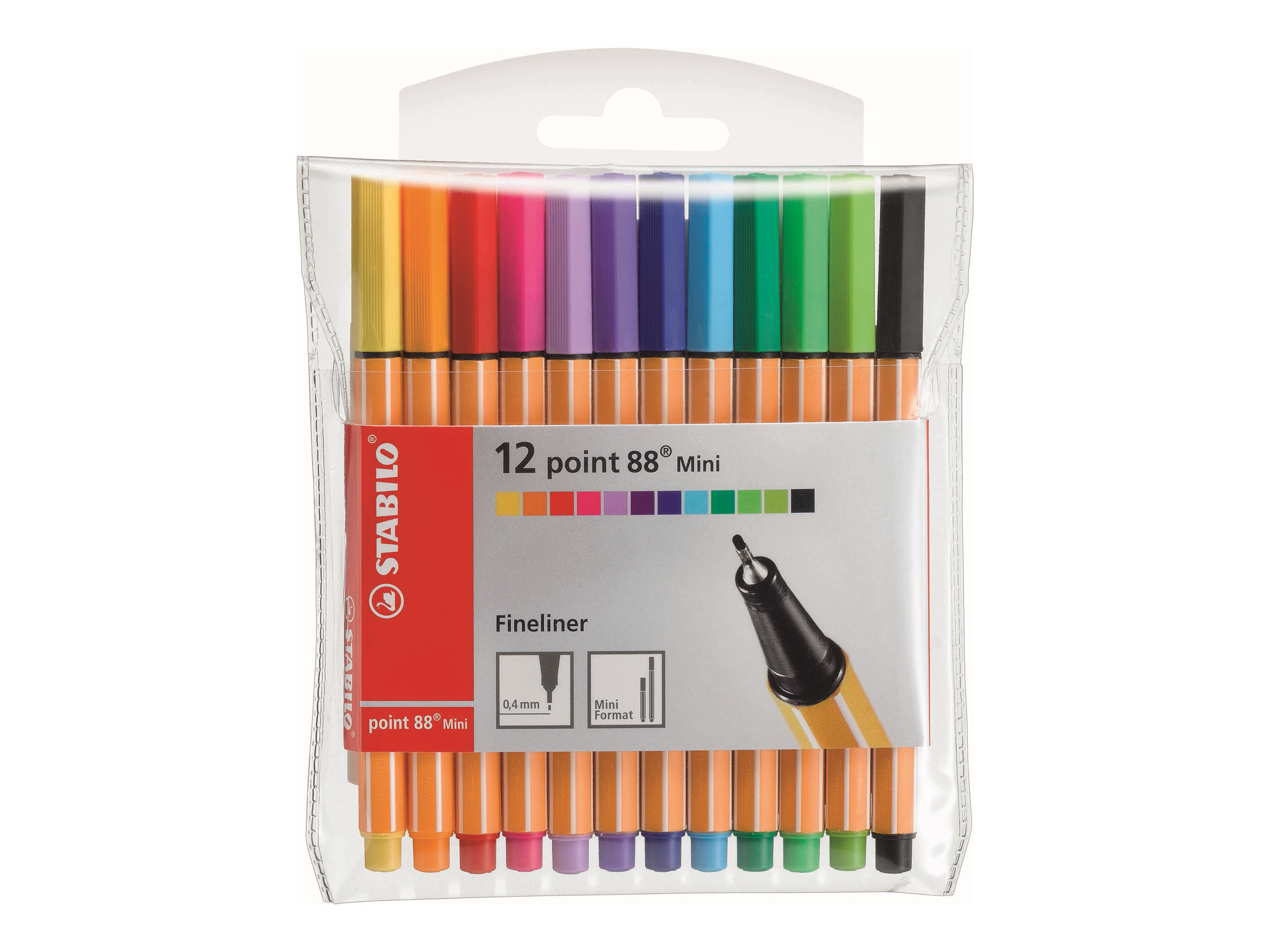 STABILO Point 88 Mini Fineliner farbsortiert 0,4 mm, 12 St. STABILO Point 88 Mini Fineliner farbsortiert 0,4 mm, 12 St.