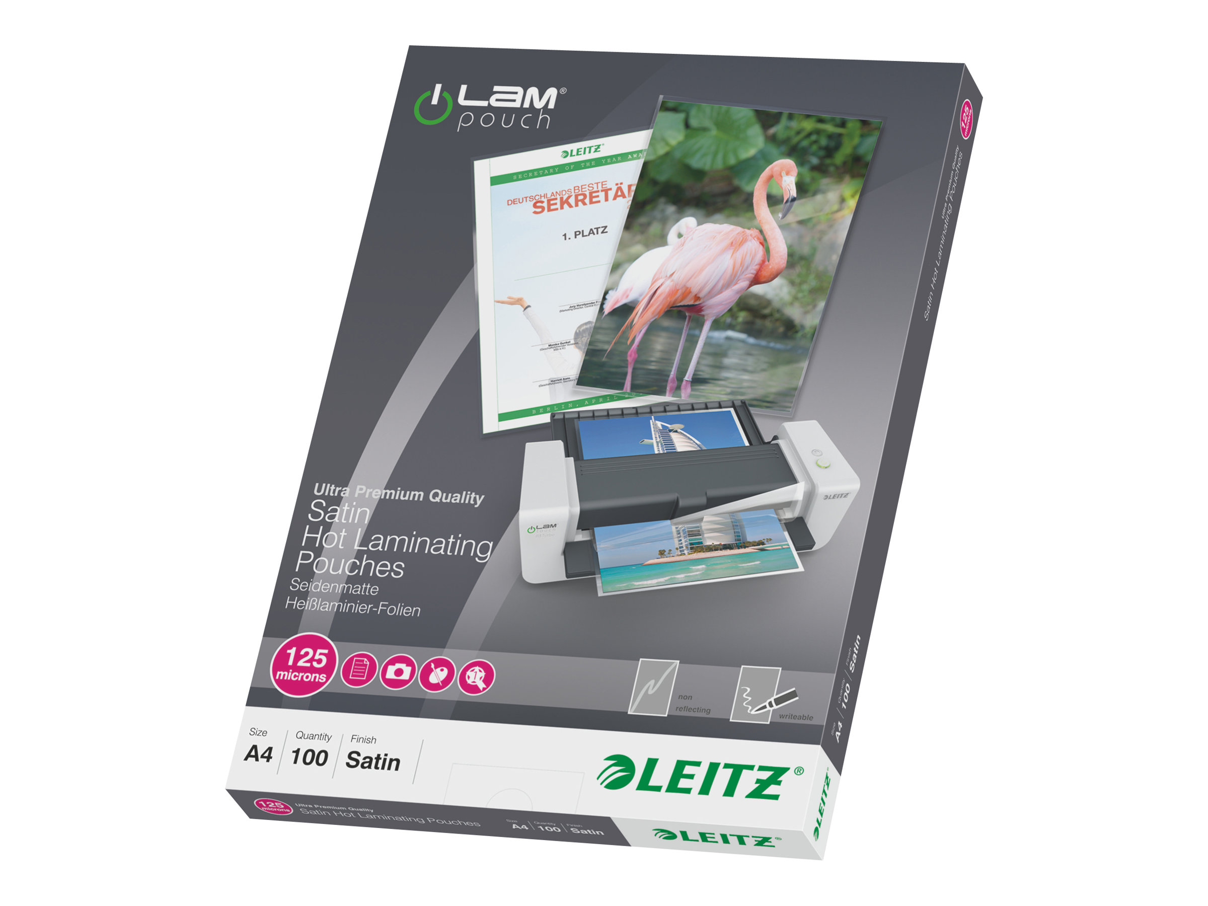 100 LEITZ Laminierfolien matt fÃ¼r A4 125 micron